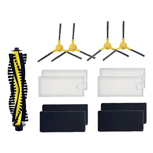 Ersatzteile-Set Für Tesvor Staubsaugerroboter – 4 Seitenbürsten, 1 Rollenbürste, 4 Filter