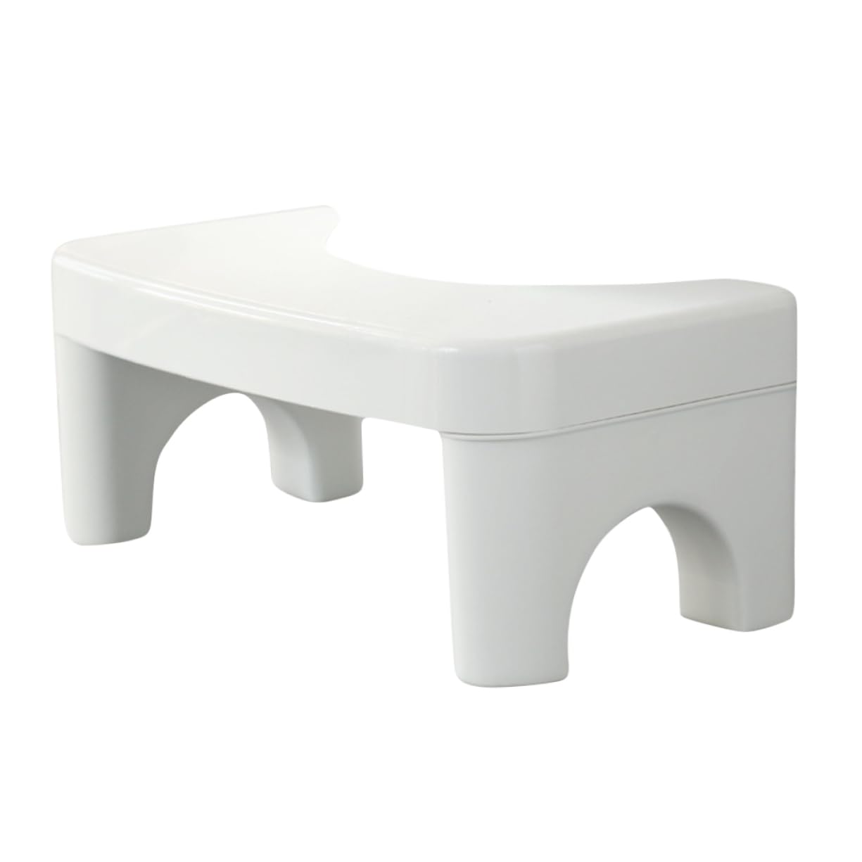 FOMIYES Stool Adult Stable Load-Bearing Thicken Plastic Anti-Slip Design Foldable Footstool Toilet Seat Step Stool White