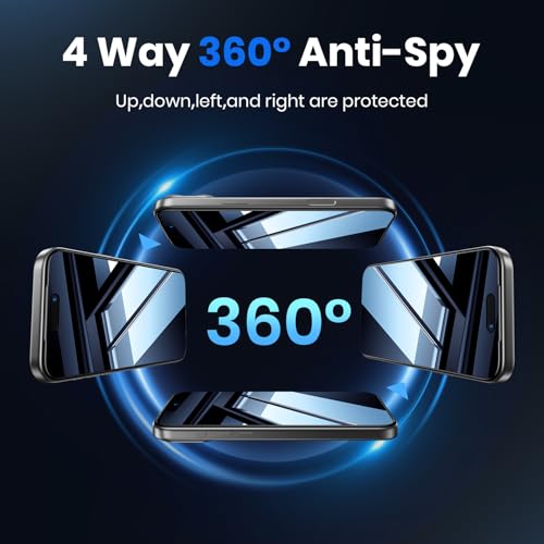 Image of Mr.Shield Privacy Screen Protector Tempered Glass Guard for iPhone Air, True 360 4-Way Anti-Spy, Easy Installation Kit, Case-Friendly