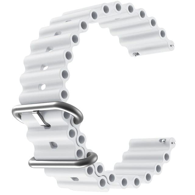 A3sprime Soft Silicone Universal Watch Strap Suitable for all 20mm Lugs Width Smartwatch - Set of 1 Pairs - (White) (B0C72R5NTL) Amazon Price History, Amazon Price Tracker