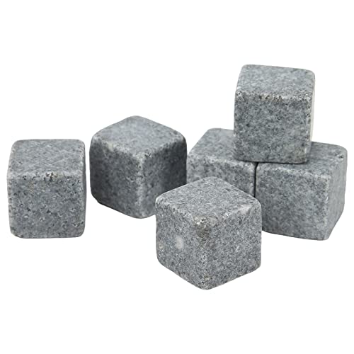 Acouto Whisky Stones, 2 Cm de Granito Whisky Hielo Tarta de Bolsas de Franela de Piedra con Bolsas de Franela, Ideal para papá, Novio Marido, Amigo, Abuelo (6)
