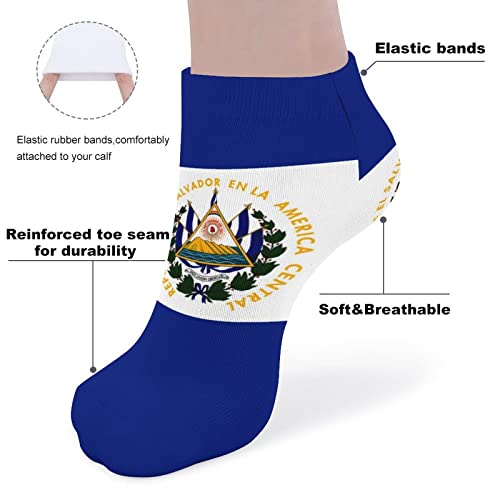 El Salvador Flag 5 Pairs Ankle Socks Non Slip Low Cut Sock Casual Athletic Short Socks No Show Socks for Women & Men4