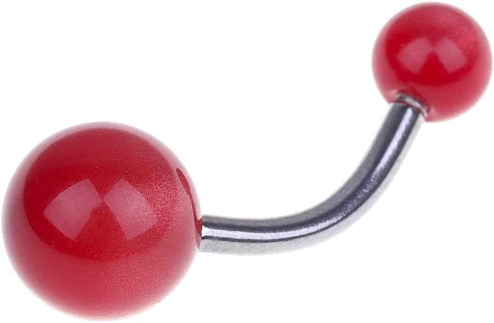 Memsion 14G Body Piercing Jewelry Surgical Steel Belly Button Rings Tongue Rings Packs Silicone Spike Ball Barbell Belly Tongue Nipple Rings Piercing for Women - Image 8