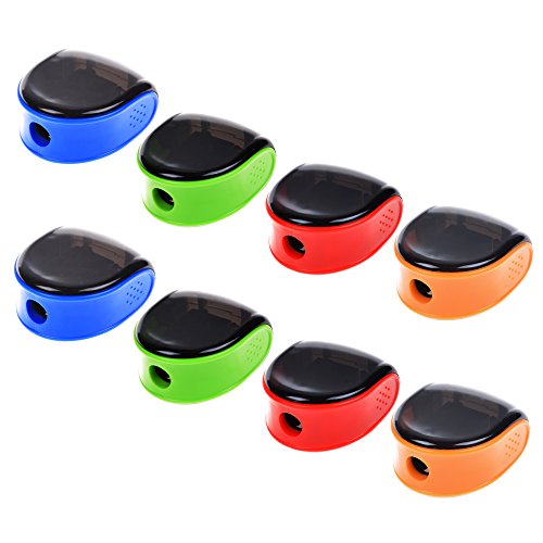Cosmos 8 PCS Random Color Plasctic Manual Pencil Sharpner