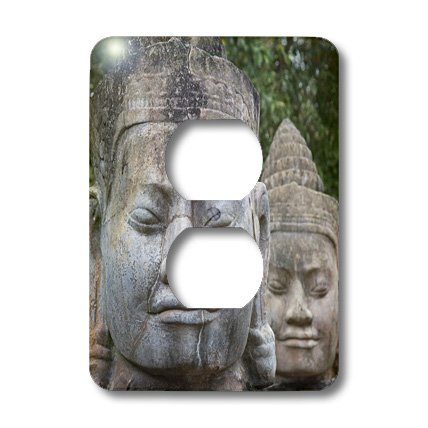 Cache 2 prises mural double motif statues bouddhistes d'Angkor Thom - 3