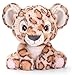 tachi Peluche leopardato beige marrone grande gatto predatore 25 cm peluche seduto