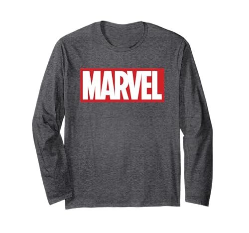 Marvel Classic Bold Red Logo Graphic Long Sleeve Tee Long