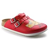 Birkenstock Clog Kay Superlauf, Birko-Flor, Cat Red, schmal, Größe 38 582516-38 (Damen-Clog Sandale Sandalette Pantoffel Pantolette Latsche Halbschuh Ristriemen Clogs Clogen Schluffen Schlappen)