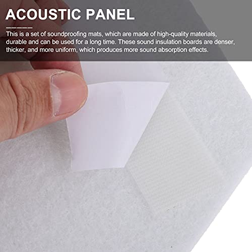 HANABASS 12Pcs Hexagon Soundproofing Pads White Acoustic Wall Décor Self-Adhesive Sound Insulation Mat for Home Soundproofing and Background Wall Decoration miniatura 7
