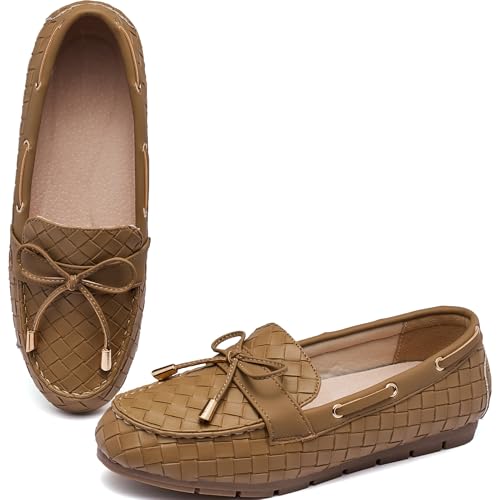 Image of Loafers for Women Comfortable Slip On Flats with Memory Foam Insole for Daily Wearing