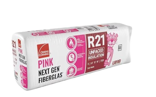 R21 Unfaced Fiberglass Insulation (5.5 x 15 x 93 batts) - 77.5sf 8pcs