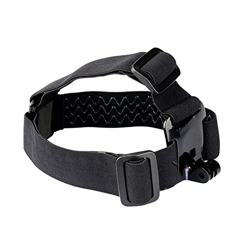 HOTMNTY Casque Bandeau de Tête pour Caméra d'action, Fixation Frontale Head Strap, Fixation Bandeau Support de Tête, Accessoires Compatible avec GoPro Hero5/6/7, DJI, Insta360, Noir, 1 Pièce