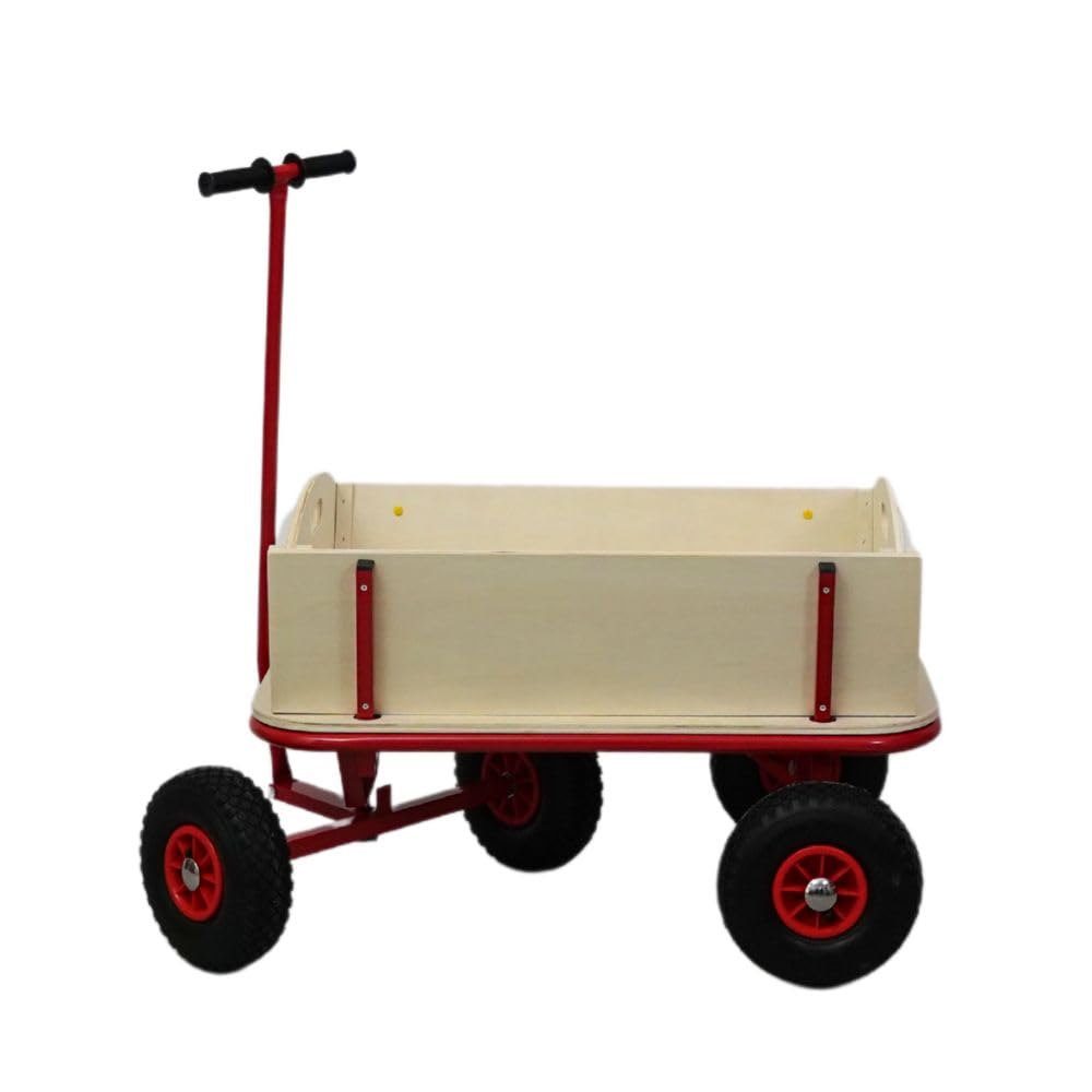 PROREGAL Chariot à Bras Professionnel Bolly | HxLxP 97x90x60cm | Capacité de Charge 150kg | Rouge | Chariot Transport