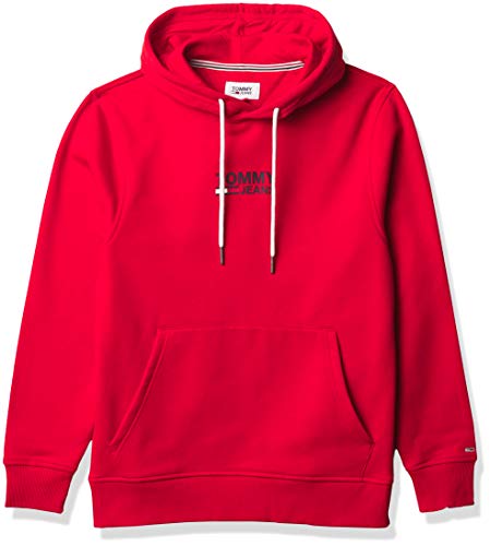 Tommy Hilfiger Men's Tommy Jeans Hoodie Sweatshirt, Blush Light Red, XL