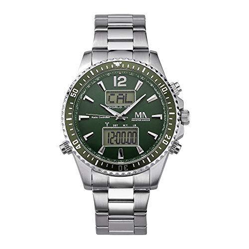 Preisvergleich Produktbild Meister Anker Herren Chronograph 22cm Edelstahl Silbergrau Chronograph Mineralglas 490000178