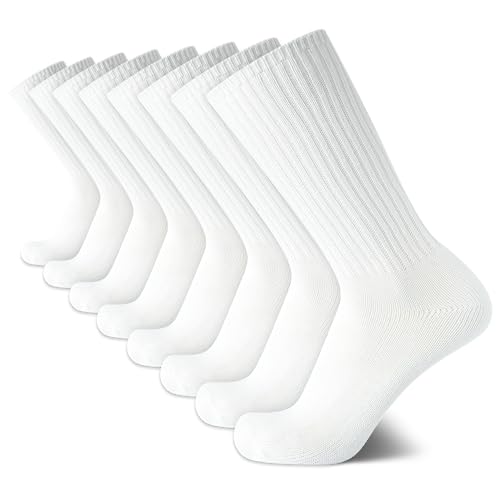 Calvin Klein Men’s Athletic Socks – Lightweight Cotton Blend Crew Socks (8 Pack)