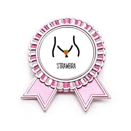 Broche fraise amusante en métal pour relooker un vêtement terne ou une veste basique