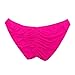 Summer Code Men's Sexy Bikini Brief Elastic Silky Ruched Back Underwear Swimwear Rose Red