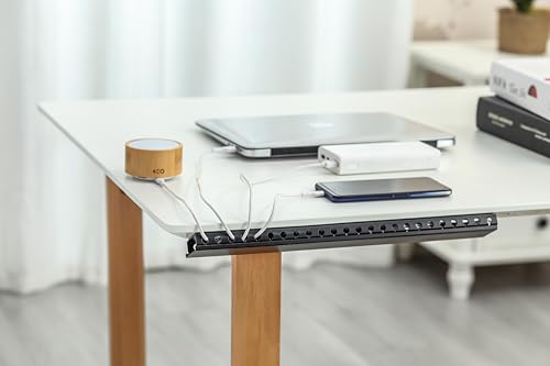 Kit de administración de cables Link2Home de 36 piezas para escritorios y oficinas, organizador de cables con canales adhesivos, clips y cubiertas para ocultar cables miniatura 5