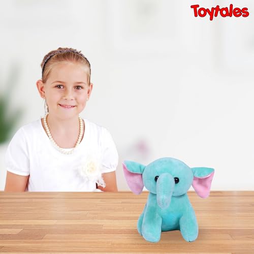 Image of TOYTALES Stuffed Baby ElephantCute Hanging Plush Soft Toy for Girls & Boys | Stuffed Animal Soft Toy for Kids| Small Size Cute Plush Huggable Toy (Color May Vary)