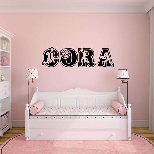 Vinilo decorativo personalizado para pared habitación niñas miniatura 3