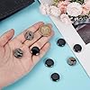 NICENEEDED 4 Pairs Button Covers for Men's Shirts, Cuff Links Button Covers Black Vintage Cufflinks Button Cover, Button Cover for Formal Business Wedding Tuxedo Shirt Cuffs Buttons #3