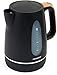 Price comparison product image Progress EK3758PBLK Scandi Rapid Boil Jug Kettle with Wood Effect Finish, Boil-Dry Sensor, 360 ° Swivel Base, 1.5 Litre Capacity, Automatic Shut Off, 3000 W, Black