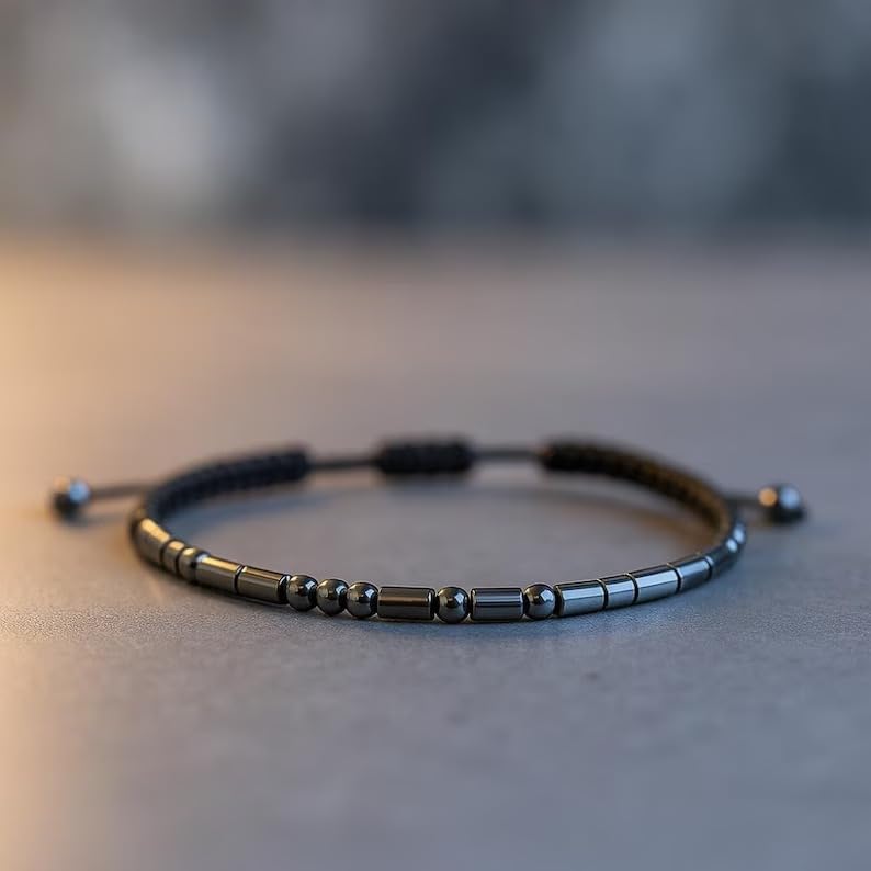 Image of Personalized Morse Code Bracelet - Custom Secret Message Adjustable Bracelet 4mm