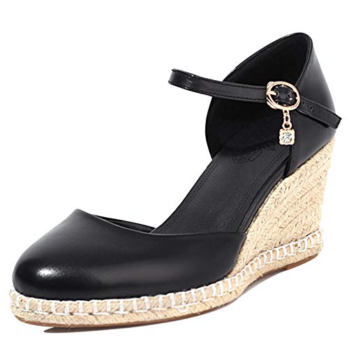 Gicoiz Closed Toe Espadrilles Wedges Women Platform Bowtie Sandals