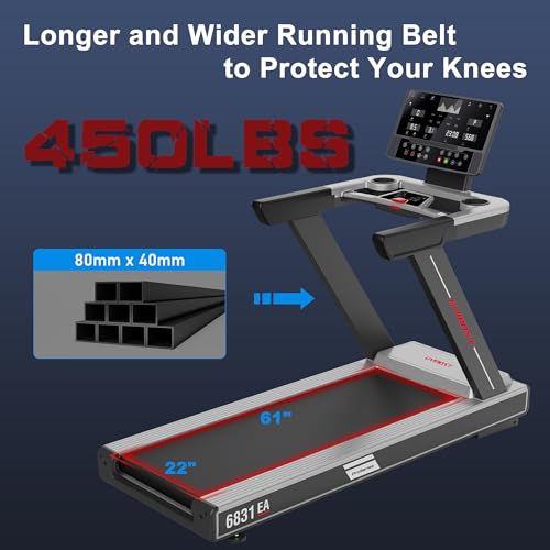 Image of GYMOST Treadmills for Home,5.0HP Foldable Treadmill with 15% Auto Incline,Advanced Heavy Duty Commercial Series Treadmills for Gym,Running and Walking