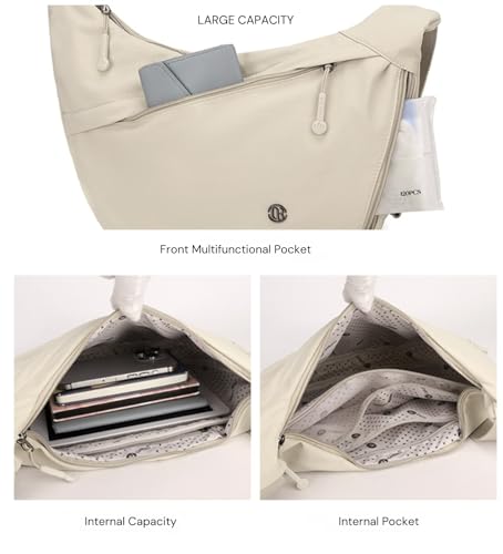 Nylon Crescent Cross body Bag for Women, Casual Medium Lightweight Shoulder Tote Handbag Travel Purse with Adjustable Strap4