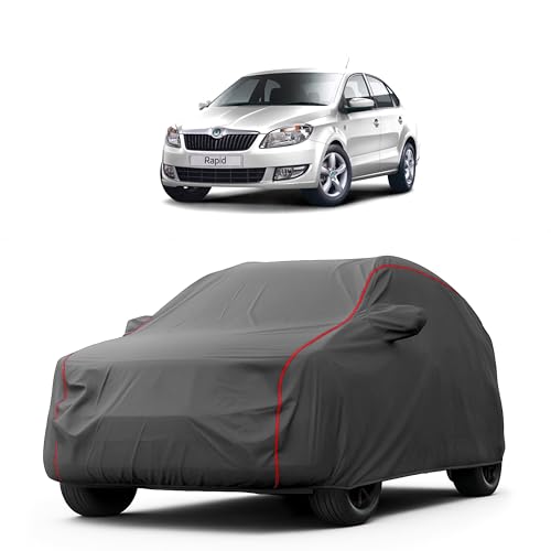 Image of Heavy-Duty Car Cover for Compatible with Skoda Rapid (2011 to 2025 All Models) Deluxe Car Protection Cover - Waterproof & UV-Resistant All-Season Exterior Protection