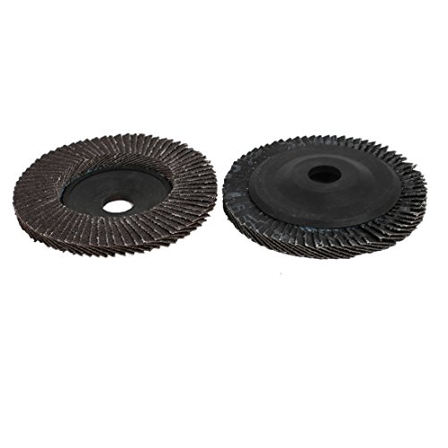 Aexit 100mmx16mm 60 Abrasives Grit Abrasive Flap Sanding Discs Buffing Wheel 2pcs Model:17as475qo464