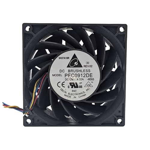 PGSA2Z® High Speed Cooling Fan PFC0912DE Dc 12v 4.32a 8000RPM 9038 90x90x38mm 4 Wires (B08TMVWZNG) Amazon Price History, Amazon Price Tracker