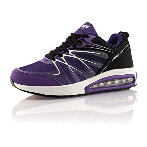 Fusskleidung Unisex Damen Herren Sportschuhe Übergrößen Laufschuhe Turnschuhe Neon Sneaker Schuhe Pink Lila Lila EU 39