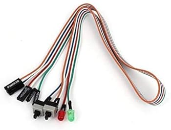 Amazon.co.jp: 赤緑LEDランプ PCケース ATX電源リセットHDD