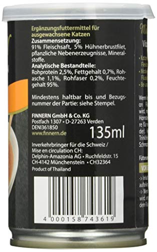 MIAMOR - Vitaldrink | Leckerer Drink für ausgewachsene Katzen zur Förderung der Flüssigkeitsaufnahme. Ergänzungsfutter in der Dose zur Unterstützung der Nierenfunktion | 24x135 ml Huhn