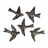 Set of 5 birds wall decor cute flying birds indoor outdoor handmade wall decorations for living room 6 inch haitian art  urban country home decor