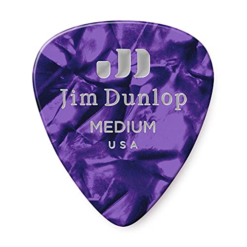 Dunlop 483 Picks GENUINE CELLULOID CLASSIC purple, Medium - Les Beatles, Paul McCartney, John Lennon, RIngo Starr, George Harrison Dunlop 483 Picks GENUINE CELLULOID CLASSIC purple, Medium
