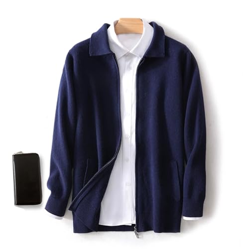 Mens Cardigan Winter Loose Knitted Wool Sweater Lapel Thickened Plus Size Outerwear3