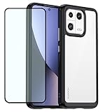 DFTCVBN Phone Case for Xiaomi 13 Pro Case, 2210132G Case with HD Screen Protector, Soft Bumper with Clear Crystal PC Hard Back Shockproof Cover Cases for Xiaomi Mi 13 Pro 5G Black