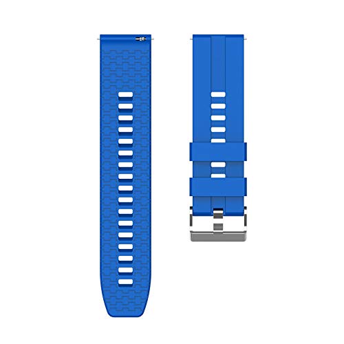 Fleshy Leaf Watch Band Compatible with Honor Magic Watch 2 46mm / Huawei GT/GT 2 3 46mm / GT 2e / GT 2 Pro/GT Active Sport Strap 22mm Quick Release Soft Silicone Band (Blue) - Image 3