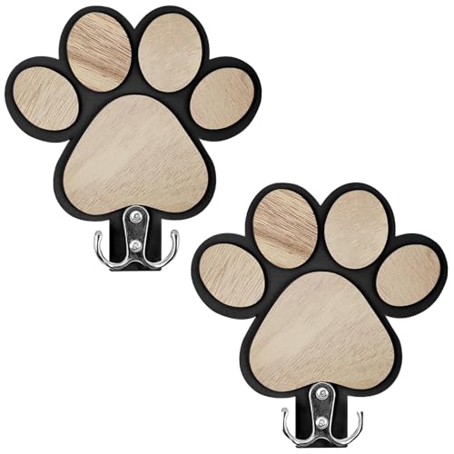 Audio frequency% 2 Stück Hundegarderobe Holz, Hundegarderobe Hundeleinen Halterung Wand Garderobe Hund, Zum Aufhängen Von Hundeleinen, Halsbändern, Schlüsseln, Hüten