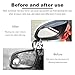 Wevdn 2 PCS Mirror Rain Visor Eyebrow, Waterproof PVC Auto Exterior Rear View Mirror Rain Visor Guard, Rainproof Side Mirror Rain Visor Eyebrow Cover for SUV Truck, Car Accessories (Black)