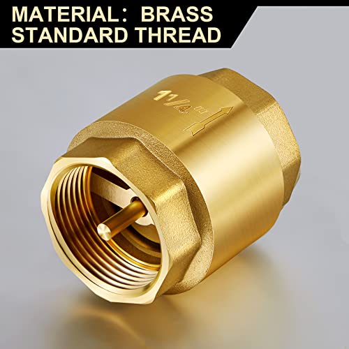 11/4 Inch Check Valve Brass InLine Check Valve Female Pipe Thread One