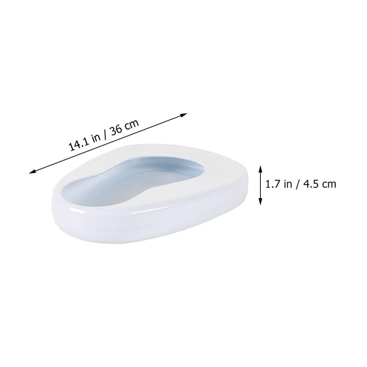 DOITOOL Bettpfanne Design Emaille Ergonomischer aus Form Tragbare mit Praktisches für Bettlägerige Ältere Menschen und Schwangere für Heimgebrauch
