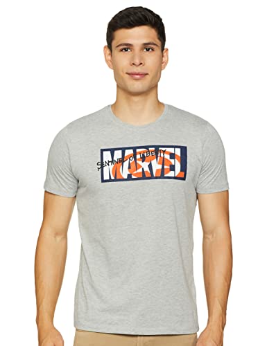 Image of Marvel Avengers by Wear Your Mind Men Round Neck Short Sleeves Knitted T-Shirt
