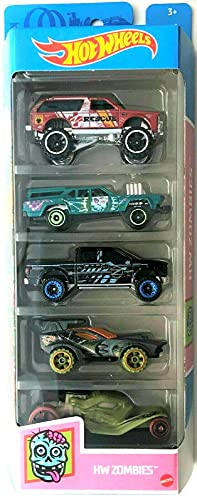 DieCast Hotwheels HW Zombies 5 Pack, 1:64 Scale Vehicles