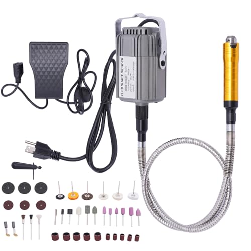 780w Rotary Tool Flex Shaft Electric Hanging Grinder Carver, 220v 50Hz Multi-Function Professional Metalworking Tools, 500-25000r/min, Foot Pedal Control, for Including Jade, Wood and Root Carving