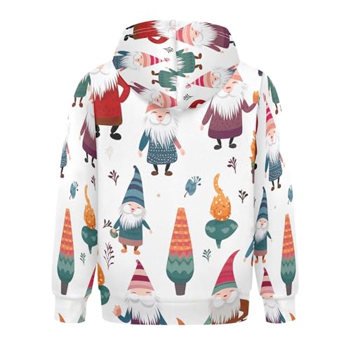 Kids Hoodies Sweaters Christmas Gnome Dwarfs Hooded Sweatshirts with Big Pockets for Boys Girls B04000162